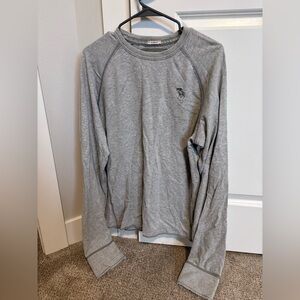 Vintage Abercrombie & Fitch Light Gray Long Sleeve Shirt large